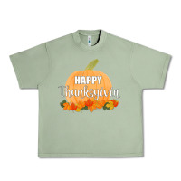 Oil Green Happy Thanksgiving Urban Heavy Tee - Bettercallsaul