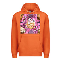 Carrot cat coffee cups and paw with leopard and glitter seamless pattern bbs Premium Hoodie - BundleAndBundleShop
