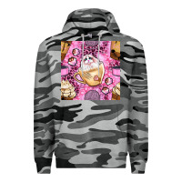 Slate Camo cat coffee cups and paw with leopard and glitter seamless pattern bbs Premium Hoodie - BundleAndBundleShop