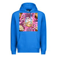 True Royal cat coffee cups and paw with leopard and glitter seamless pattern bbs Premium Hoodie - BundleAndBundleShop