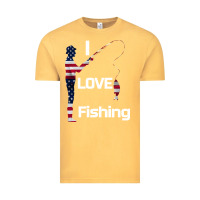 Vintage Mustard I love fishing Vintage Tee - Bettercallsaul