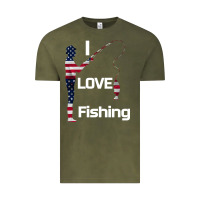 Vintage Olive I love fishing Vintage Tee - Bettercallsaul