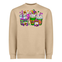 Mushroom mardi gras gnomes coffee cups Heavyweight Sweatshirt - OliviaCreatesArt