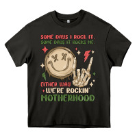 Asphalt some days i rock it some days it rocks me either w Heavy Core Tee - MaliasSmallBusiness