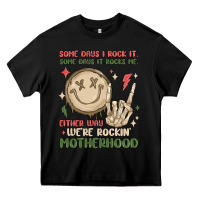 Black some days i rock it some days it rocks me either w Heavy Core Tee - MaliasSmallBusiness