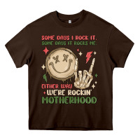 Chocolate Brown some days i rock it some days it rocks me either w Heavy Core Tee - MaliasSmallBusiness