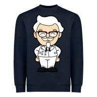 Navy happy colonel sanders Heavyweight Sweatshirt - tuanDangUi