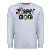 Heather Grey bunny mom Premium Sweatshirt - CowhideDigitalArt
