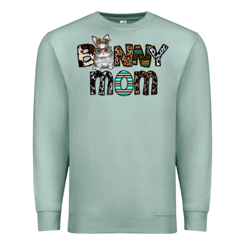 Bunny Mom Premium Sweatshirt by CowhideDigitalArt | Teevron