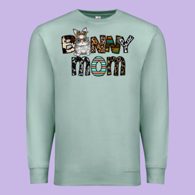 Bunny Mom Premium Sweatshirt Designed By Cowhidedigitalart