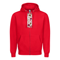 Red baseball pen wraps Zipper Hoodie - BundleAndBundleShop