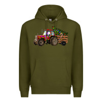 Army Green christmas farm Premium Hoodie - RanaPortraitStore