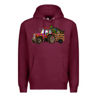 Burgundy christmas farm Premium Hoodie - RanaPortraitStore