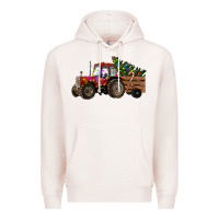 Pale Pink christmas farm Premium Hoodie - RanaPortraitStore