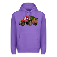 Purple christmas farm Premium Hoodie - RanaPortraitStore