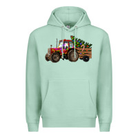 Seafoam christmas farm Premium Hoodie - RanaPortraitStore