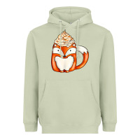 Matcha coffee cups animal Heavyweight Hoodie - CowhideDigitalArt