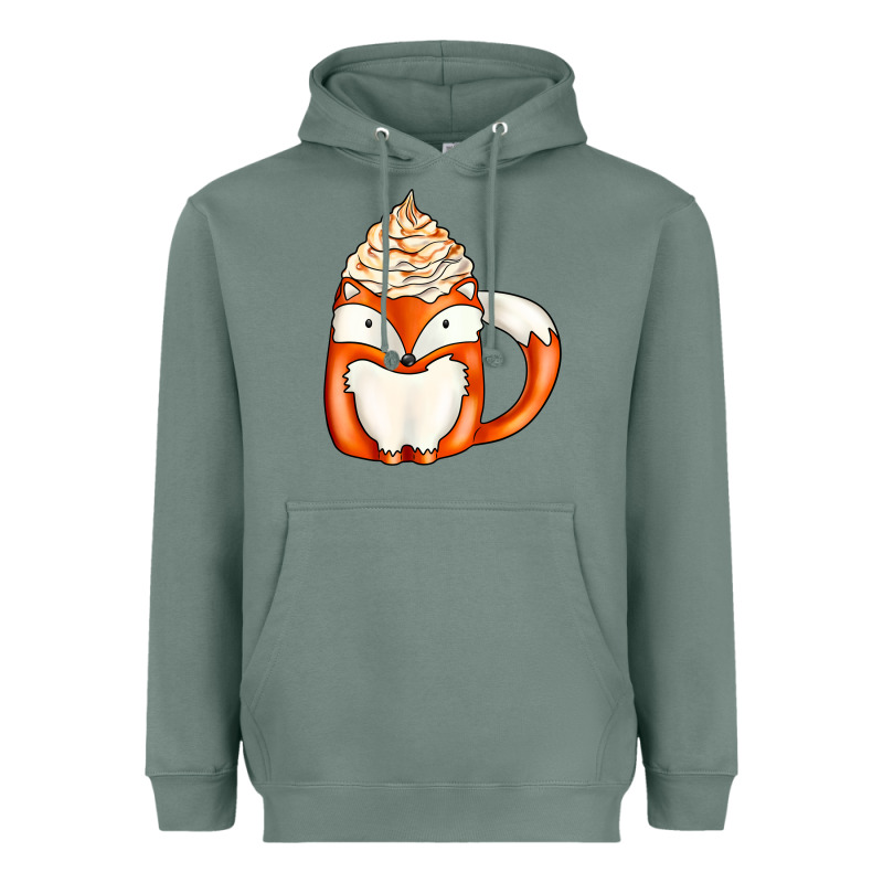 Coffee Cups Animal Heavyweight Hoodie by CowhideDigitalArt | Teevron