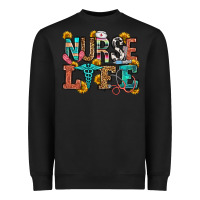 Black nurse life Heavyweight Sweatshirt - OliviaCreatesArt