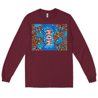 Burgundy American mom Long Sleeve Tee - TumblerDesignByShophia