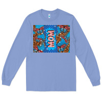 Colony Blue American mom Long Sleeve Tee - TumblerDesignByShophia