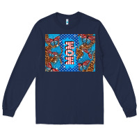 Navy American mom Long Sleeve Tee - TumblerDesignByShophia