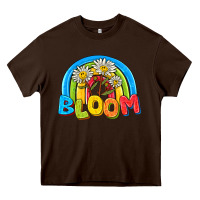 Chocolate Brown bloom Heavy Core Tee - NancyCooperArtShop