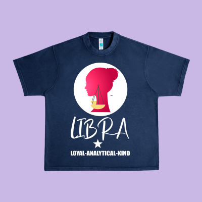 Libra Zodiac Sign Horoscope Birth Gift Girl Urban Heavy Tee Designed By Bettercallsaul