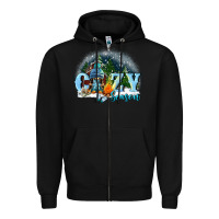 Black cozy season Zipper Hoodie - FaDigitalArtStudio