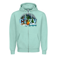Seafoam cozy season Zipper Hoodie - FaDigitalArtStudio