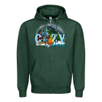 Sports Green cozy season Zipper Hoodie - FaDigitalArtStudio