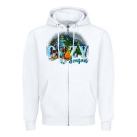 White cozy season Zipper Hoodie - FaDigitalArtStudio