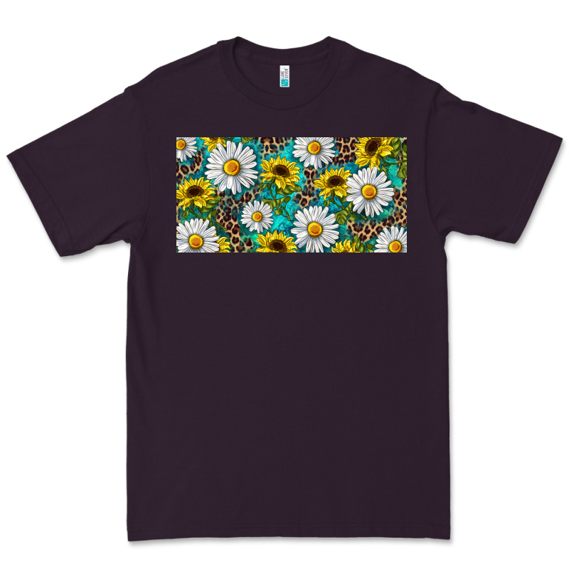 Sunflower And Daisy With Leopard Premium Tee by RanaPortraitStore | Teevron
