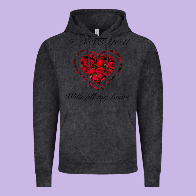 I Love You With All My Heart Vintage Hoodie Designed By Bettercallsaul