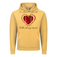 Vintage Mustard I love you with all my heart Vintage Hoodie - Bettercallsaul