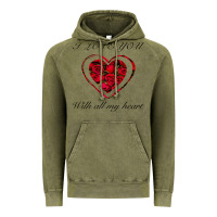 Vintage Olive I love you with all my heart Vintage Hoodie - Bettercallsaul