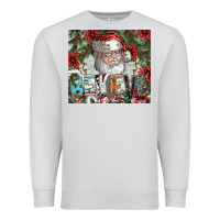 Dove Grey Believe Premium Sweatshirt - CowhideDigitalArt