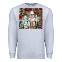 Heather Grey Believe Premium Sweatshirt - CowhideDigitalArt