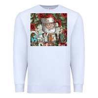 White Believe Premium Sweatshirt - CowhideDigitalArt