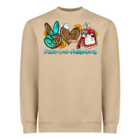 Mushroom peace love phlebotomy Heavyweight Sweatshirt - OliviaCreatesArt