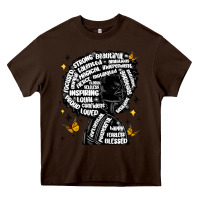 Chocolate Brown black woman quotes Heavy Core Tee - MaliasSmallBusiness