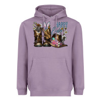 Lavender Happy Easter Heavyweight Hoodie - CowhideDigitalArt