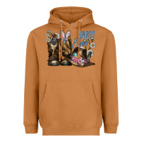 Meerkat Happy Easter Heavyweight Hoodie - CowhideDigitalArt