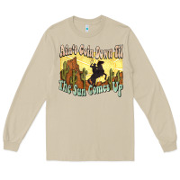 Mushroom Ain't goin down til the sun comes up Cowboy Long Sleeve Tee - HowdyJamesFarm