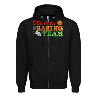 Black christmas baking team Zipper Hoodie - FaDigitalArtStudio