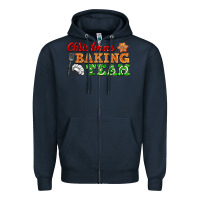 Navy christmas baking team Zipper Hoodie - FaDigitalArtStudio