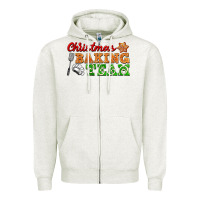 Oatmeal Heather christmas baking team Zipper Hoodie - FaDigitalArtStudio