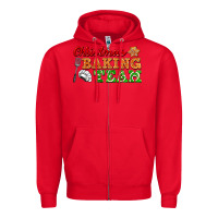 Red christmas baking team Zipper Hoodie - FaDigitalArtStudio