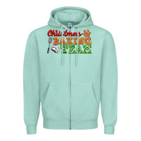 Seafoam christmas baking team Zipper Hoodie - FaDigitalArtStudio