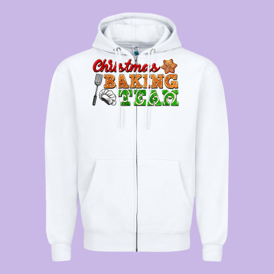 Christmas Baking Team Zipper Hoodie Designed By Fadigitalartstudio